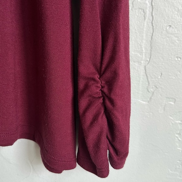 Chico's Women’s The Ultimate Tee Burgundy Long Sleeve Turtleneck‎ Size XL 16 - Picture 2 of 5